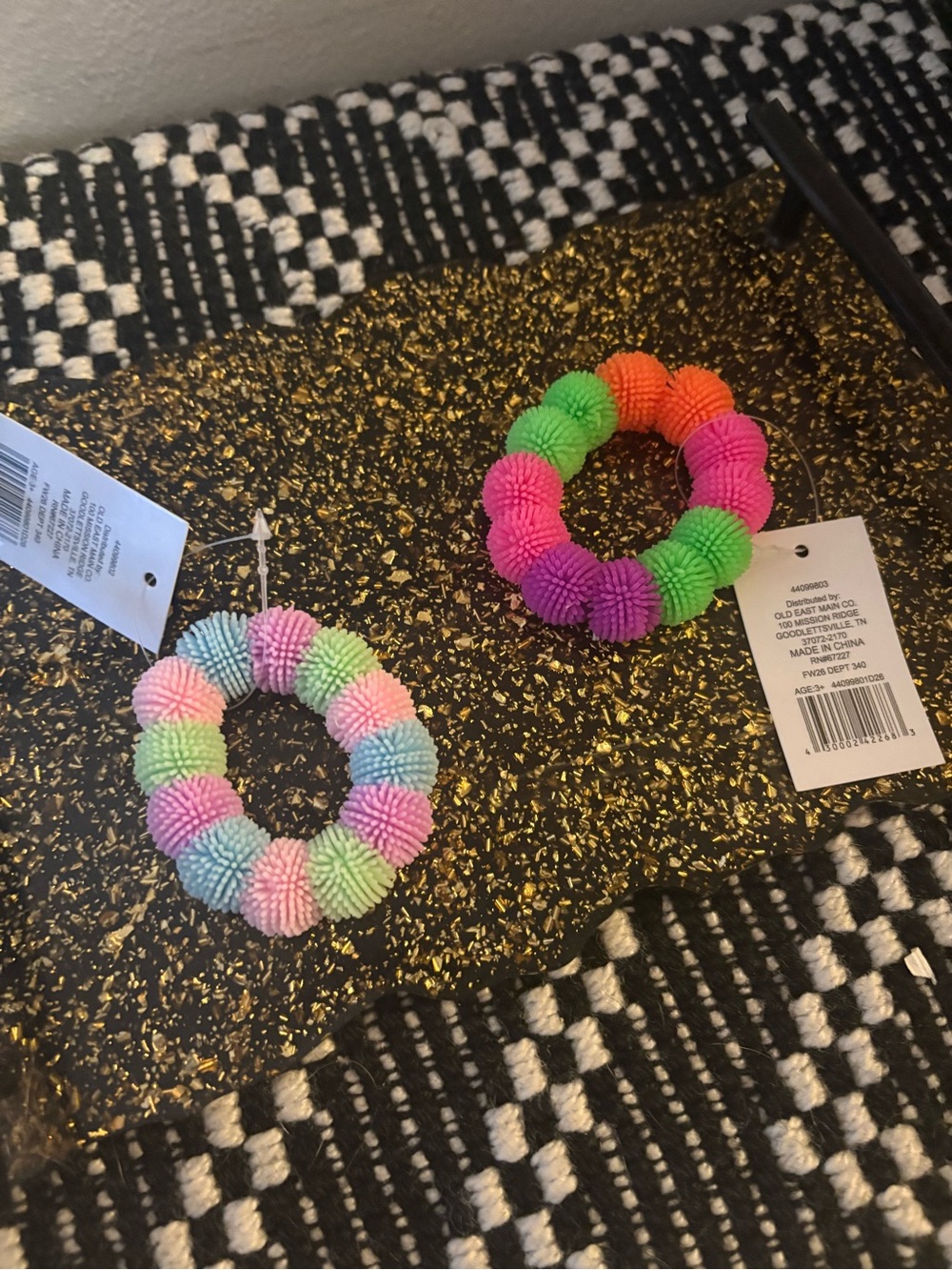Set of 2 Pom Pom Bracelets